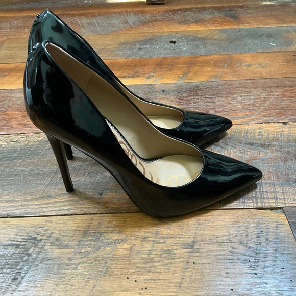 Sam Edelman Hazel Black Patent Leather Pointed Toe Stiletto Heels 10 - Picture 3 of 9